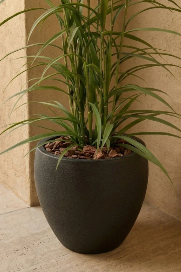 Outdoor Artificial Lavender Grass in Black Easington Pot - 170cm