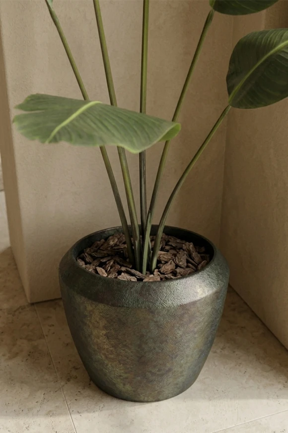 Artificial Traveller Palm in Mocha Earle Dumpy Pot - 170cm