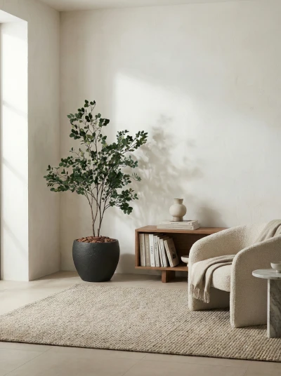 Artificial Pistacia Tree in Black Easington Pot - 130cm