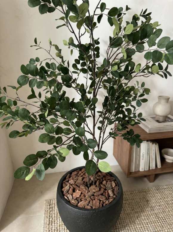 Artificial Pistacia Tree in Black Easington Pot - 130cm