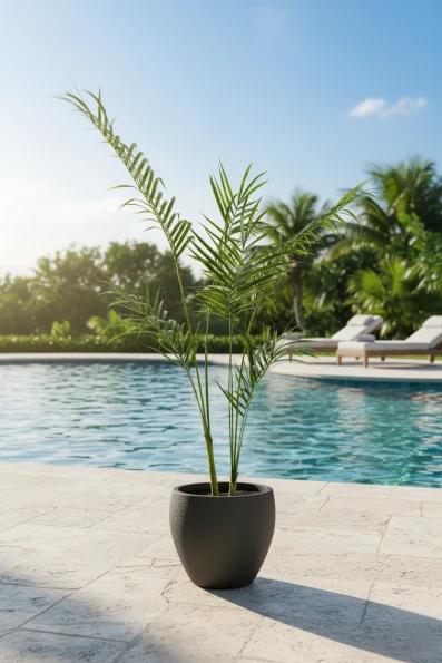 Outdoor Artificial Areca Palm in Easington Pot - 190cm