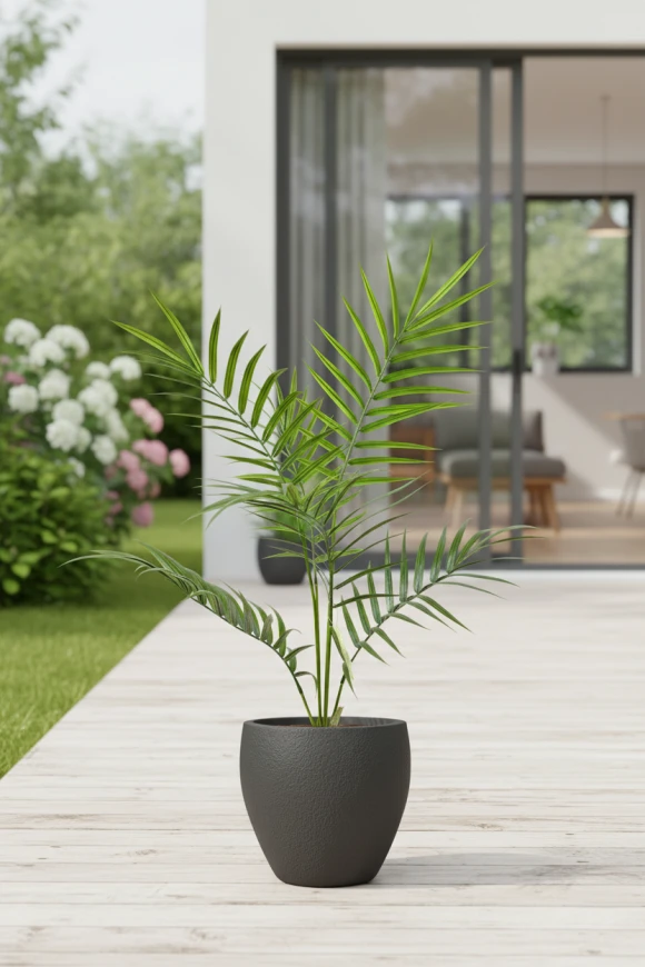 Outdoor Artificial Areca Palm in Easington Pot - 84cm