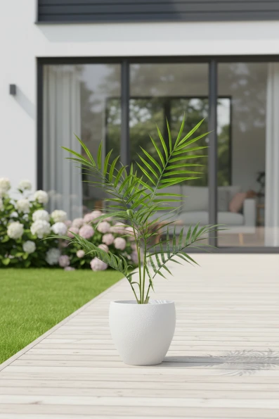 Outdoor Artificial Areca Palm in Easington Pot - 84cm