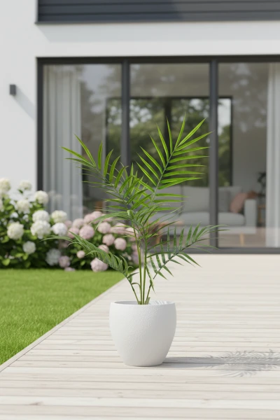 Outdoor Artificial Areca Palm in Easington Pot - 84cm