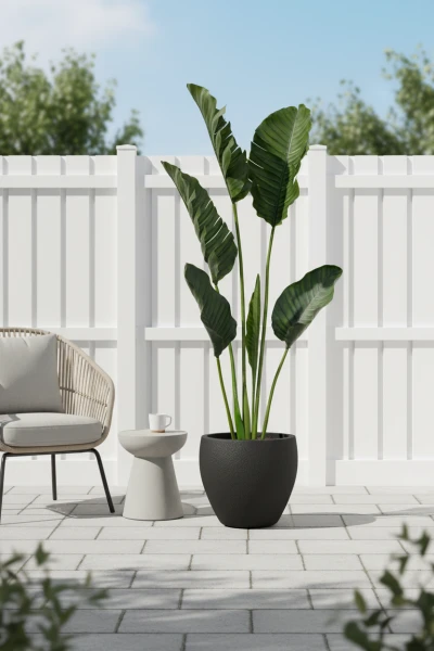 Outdoor Artificial Traveller Palm in Easington Pot - 195cm