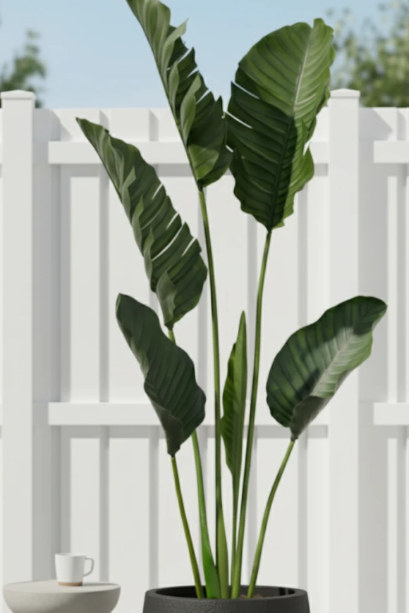 Outdoor Artificial Traveller Palm in Easington Pot - 195cm