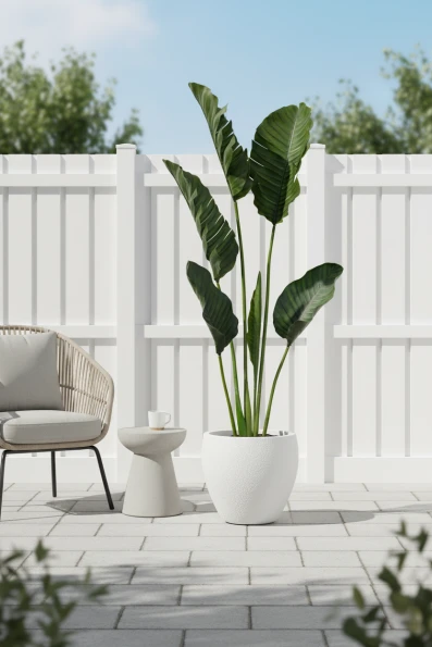 نخلة "ترافيلر" اصطناعية للاستخدام الخارجي في إناء "إيزينغتون" - 195 سم