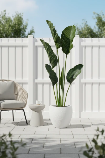 Outdoor Artificial Traveller Palm in Easington Pot - 195cm