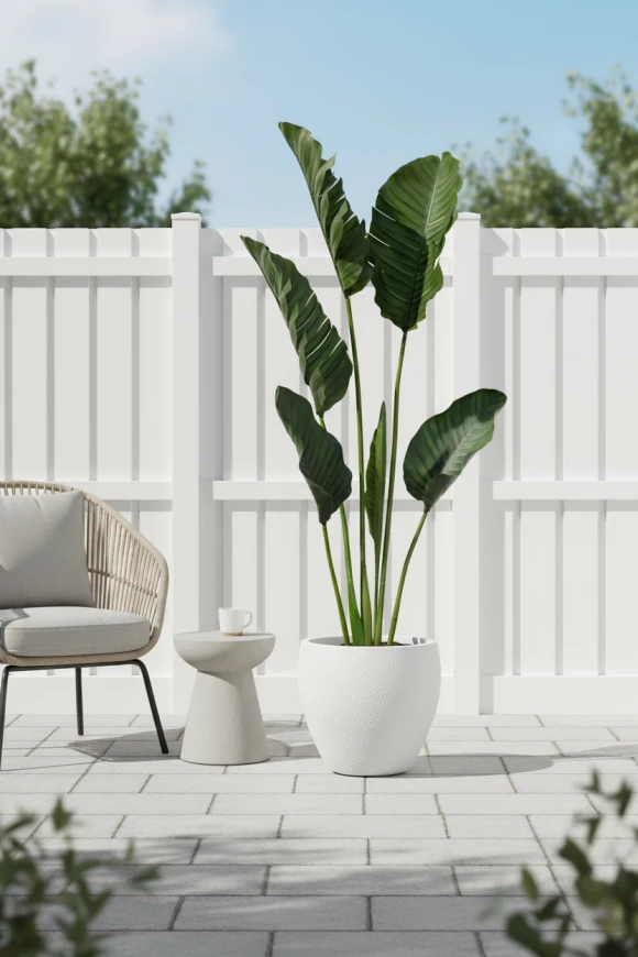 Outdoor Artificial Traveller Palm in Easington Pot - 195cm