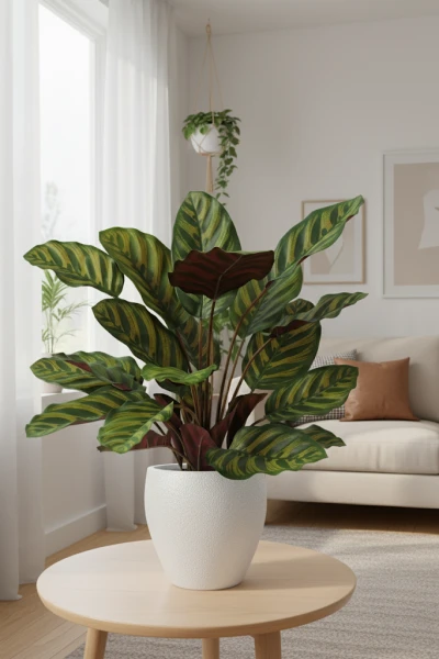 Artificial Calathea Roseopicta in Easington Pot - 70cm