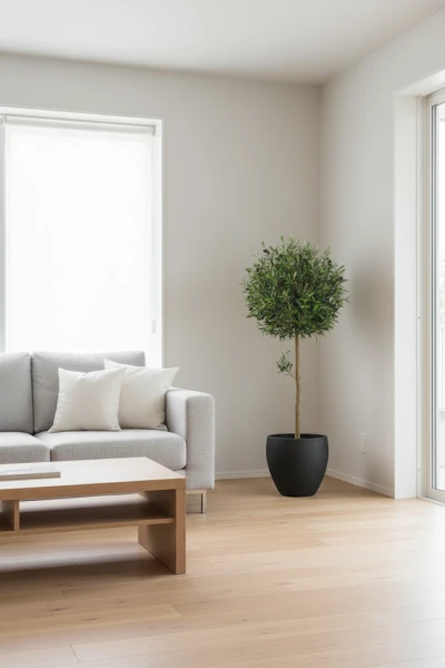 Artificial Olive Ball in Pot - 150cm