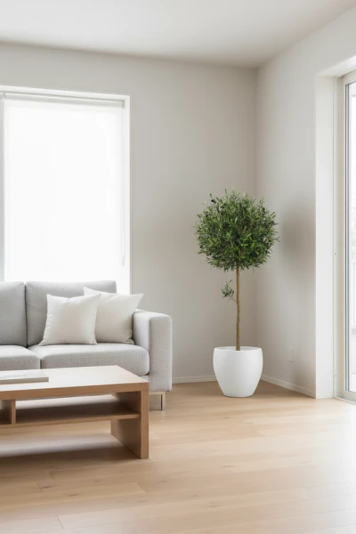 Artificial Olive Ball in Pot - 150cm