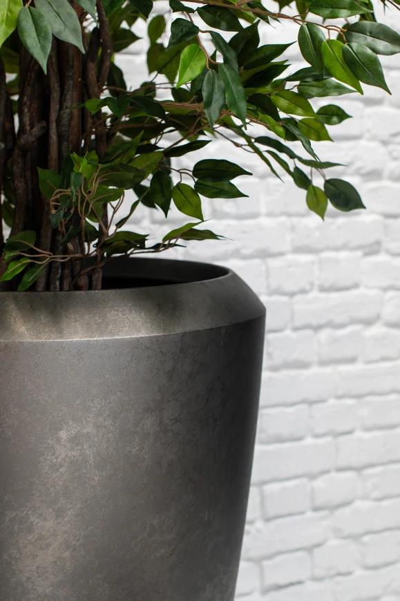 Image of Tall Earl Dumpy Pot, Slate - Large