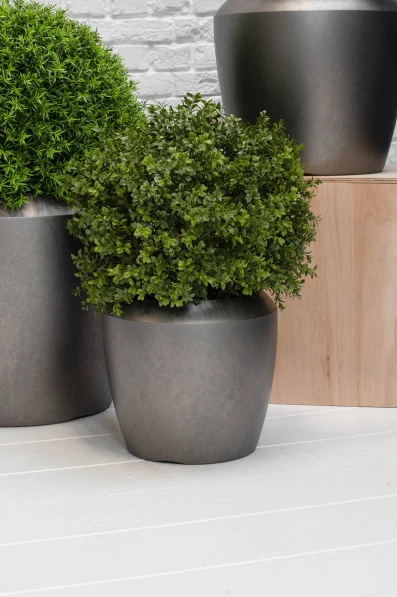 Earle Dumpy Pot, Slate - Small