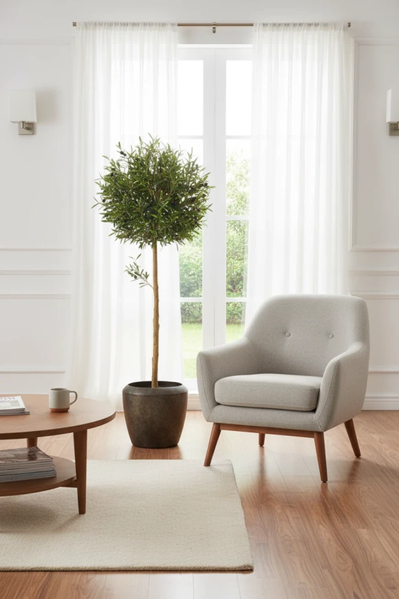 Artificial Olive Ball Tree in Earle Dumpy Pot - 150cm