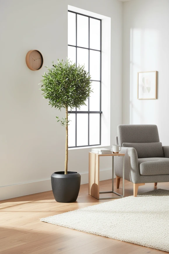 Artificial Olive Ball Tree in Earle Dumpy Pot - 150cm