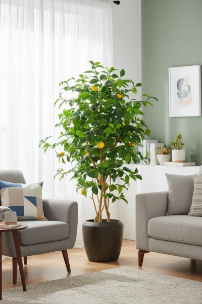 Artificial Lemon Tree in Earle Dumpy Pot- 150cm