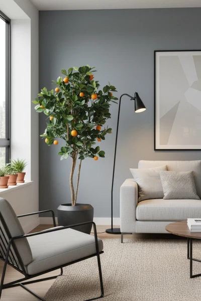 Artificial Orange Tree in Earle Dumpy Pot - 150cm