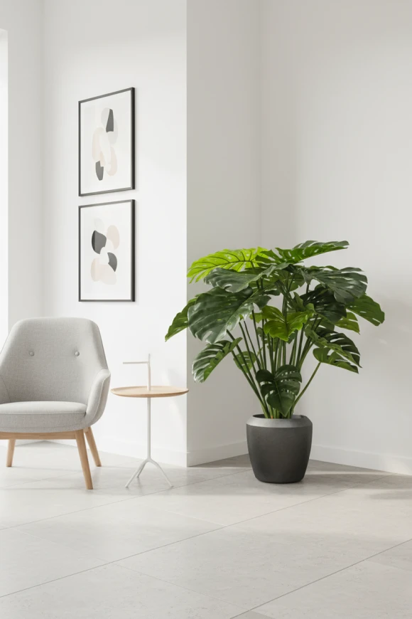 Artificial Monstera in Earle Dumpy Pot - 120cm