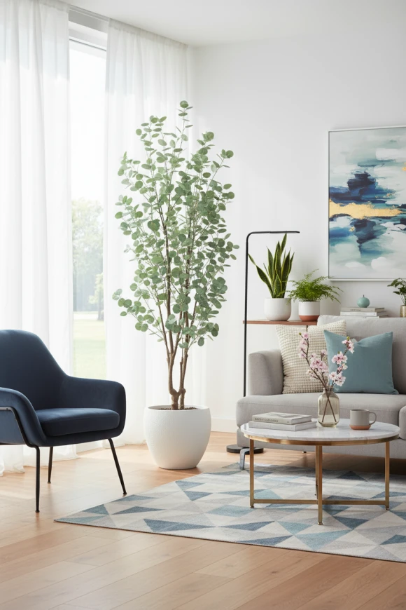 Artificial Eucalyptus Tree in Easington Pot - 240cm