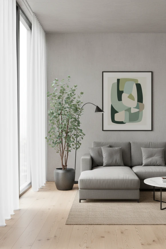 Artificial Eucalyptus Tree in Earle Dumpy Pot - 240cm