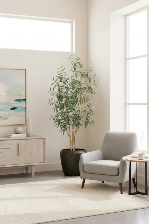 Artificial Olive Tree in Earle Dumpy Pot - 210cm