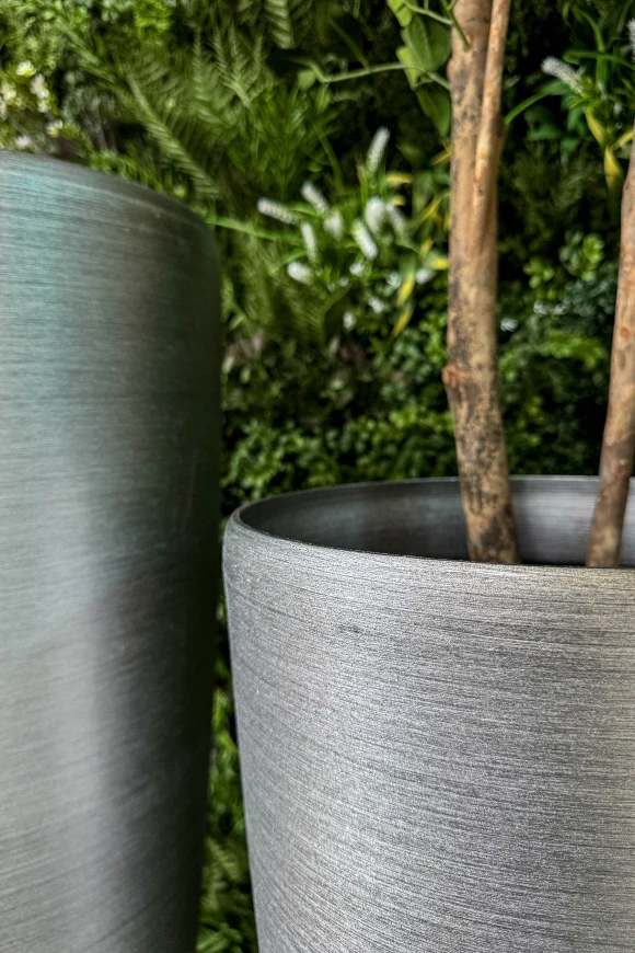 Image of Tall Buxley Pot, Silver - Small