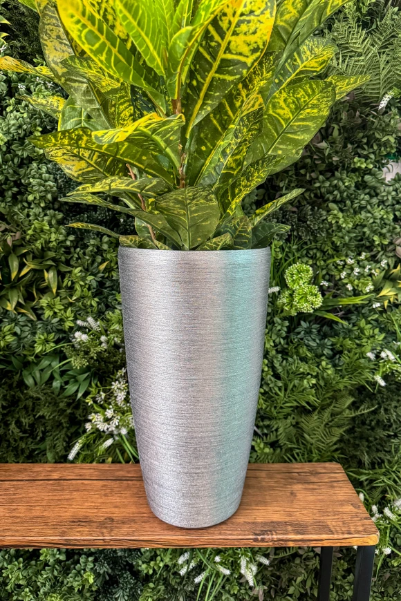 Image of Tall Buxley Pot, Silver - Small
