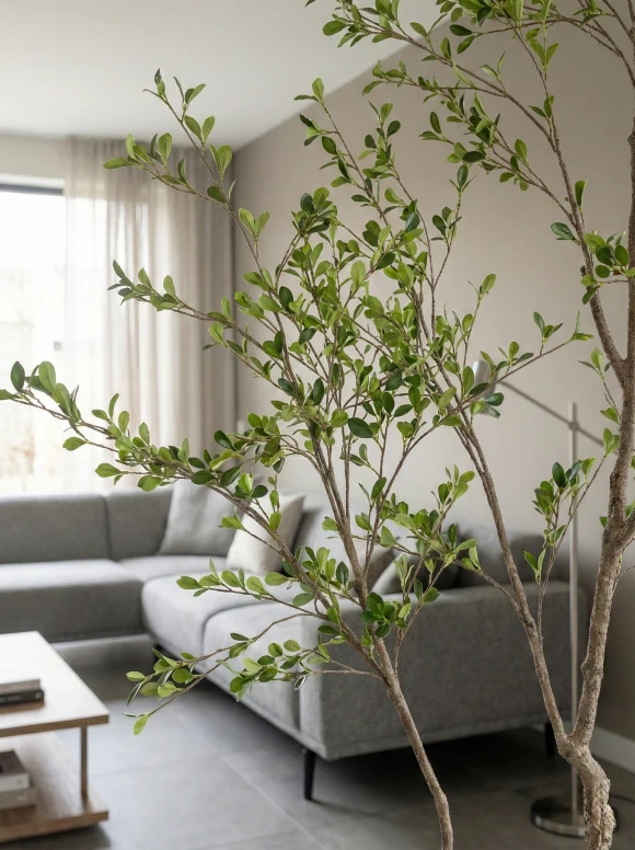 Bucida Tree in Silver Buxley Pot - 210cm