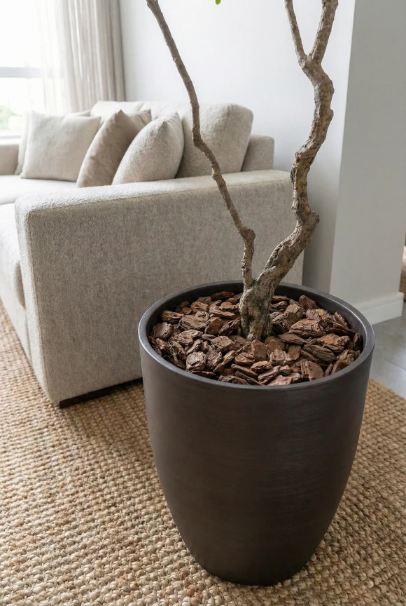Bucida Tree in Charcoal Buxley Pot - 210cm