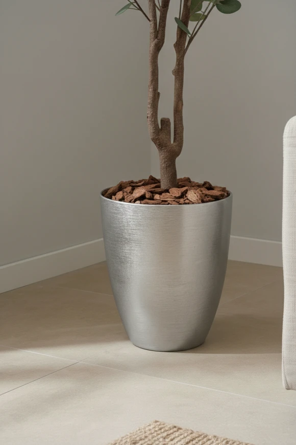 Eucalyptus Tree in Silver Buxley Pot - 180cm