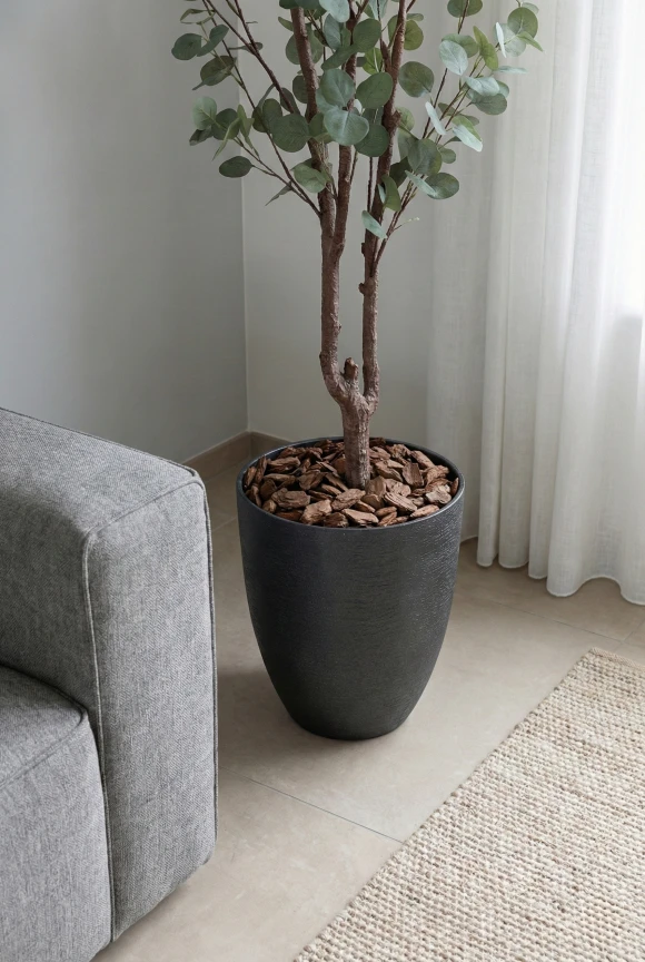 Eucalyptus Tree in Charcoal Buxley Pot - 180cm