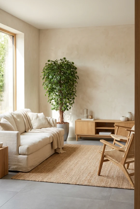 Artificial Ficus Liana in Silver Buxley Pot - 180cm