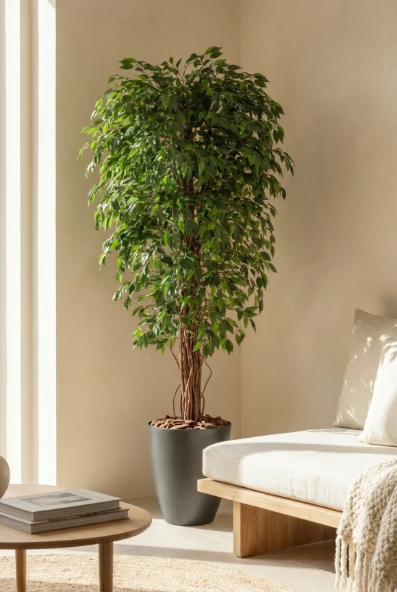 Artificial Ficus Liana in Charcoal Buxley Pot - 180cm