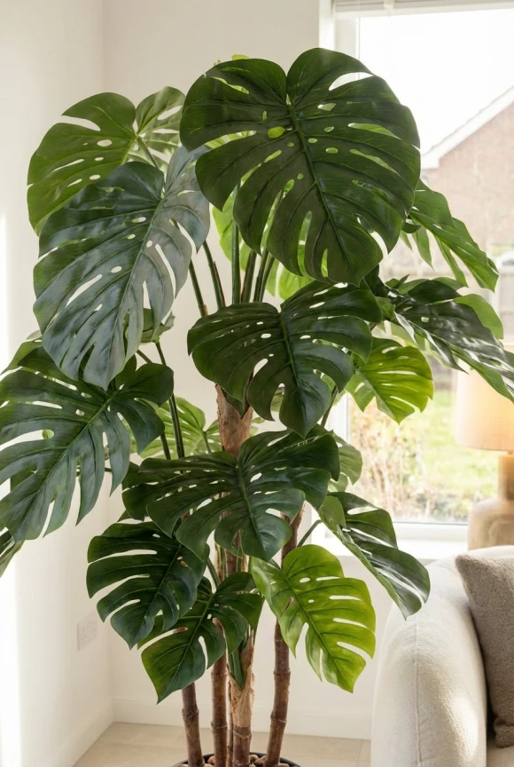 Artificial Monstera in Charcoal Buxley Pot - 165cm