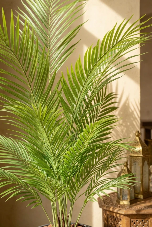 Artificial Areca Palm in Charcoal Buxley Pot - 120cm