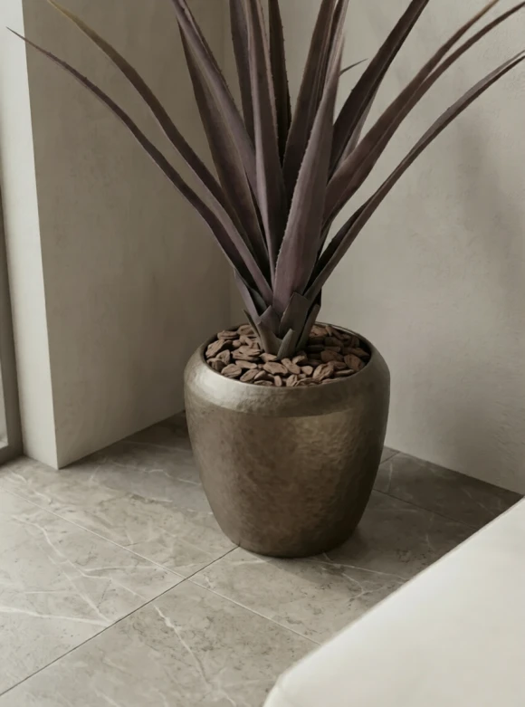 Artificial Screw Pine in Mocha Earle Dumpy Pot - 110cm