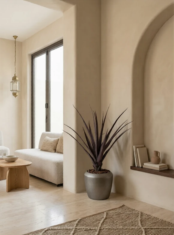 Artificial Screw Pine in Slate Earle Dumpy Pot - 110cm