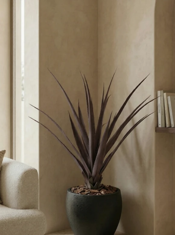 Artificial Screw Pine in Black Easington Pot - 110cm