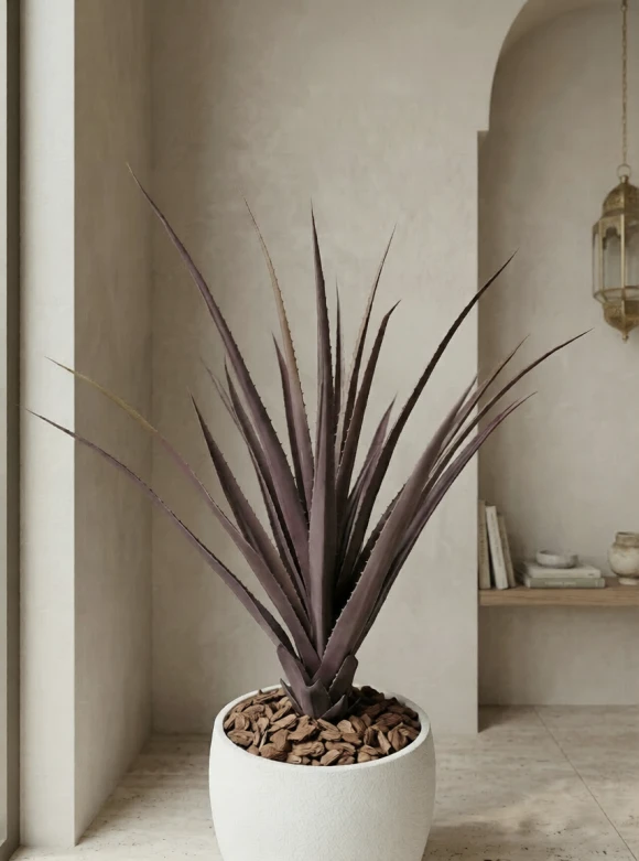 Artificial Screw Pine in White Easington Pot - 110cm