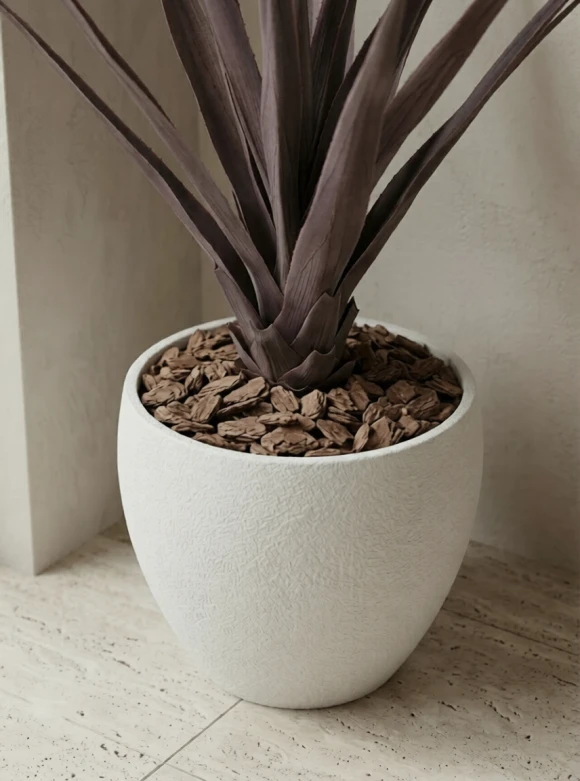 Artificial Screw Pine in White Easington Pot - 110cm
