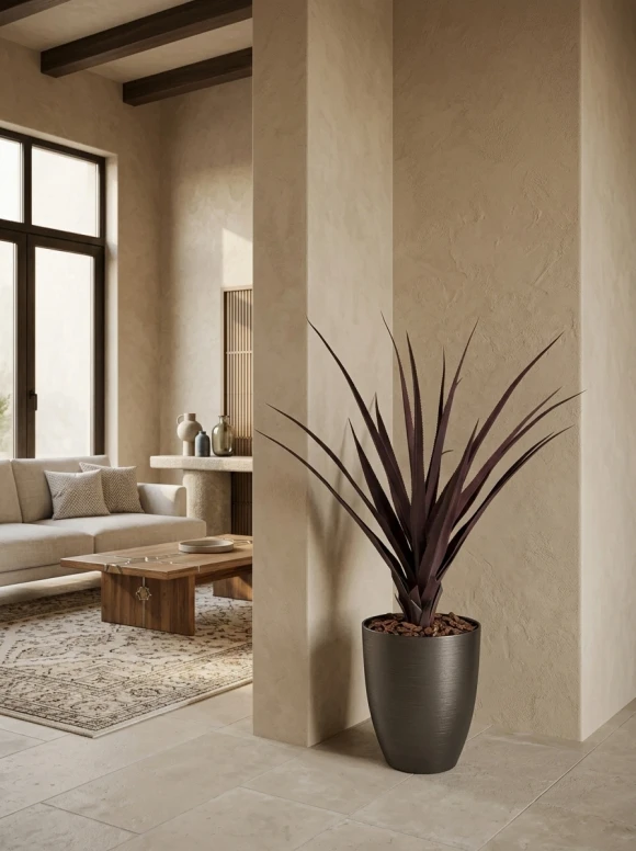 Artificial Screw Pine in Charcoal Buxley Pot - 110cm