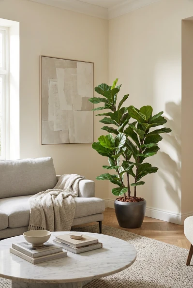 Artificial Fiddle Leaf in Slate Earle Dumpy Pot - 150cm