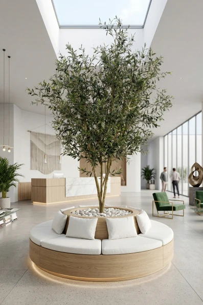 Image of Artificial Olive Tree on Natural Multi Stems - 400cm