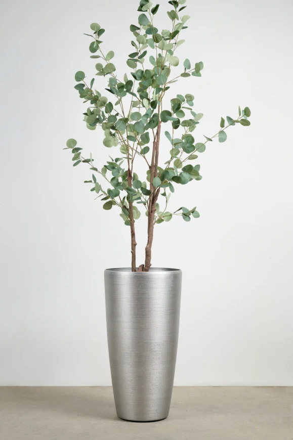 Tall Buxley Pot, Silver - Large