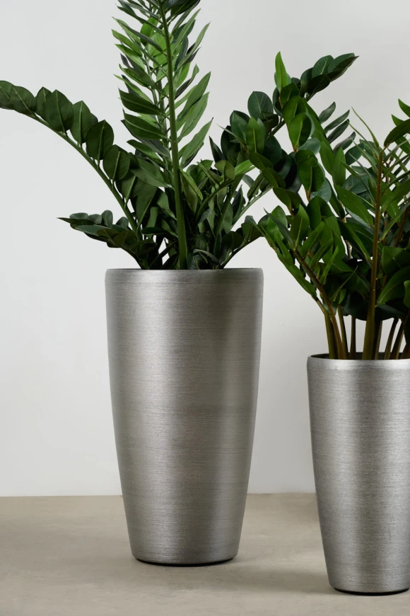 Tall Buxley Pot, Silver - Small