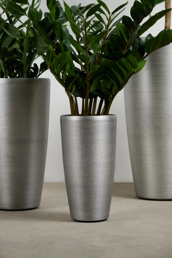 Tall Buxley Pot, Silver - Small