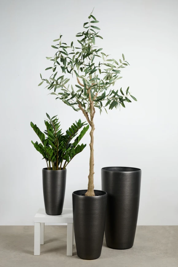 Tall Buxley Pot, Charcoal - Small