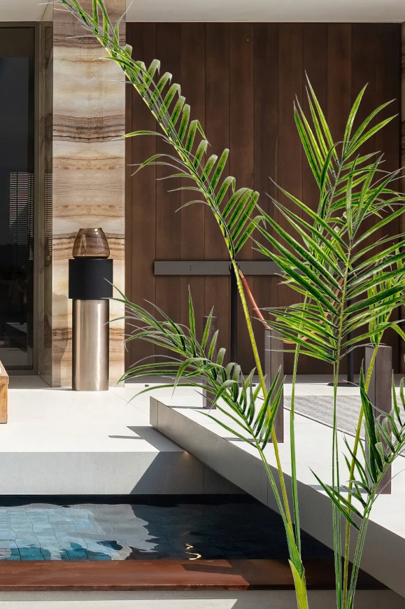 Outdoor Artificial Areca Palm in Easington Pot - 84cm