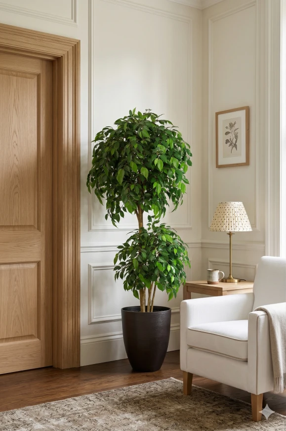 Image of Artificial Ficus Double Ball in Charcoal Buxley - 185cm